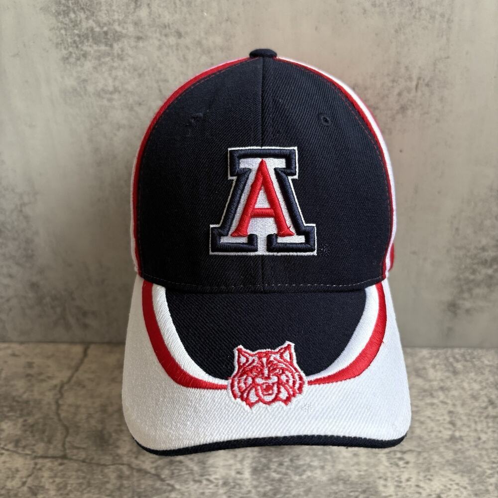 VTG Arizona Wildcats Twins Enterprise Hat Adjustable Baseball Cap Blue White Red - Picture 2 of 7